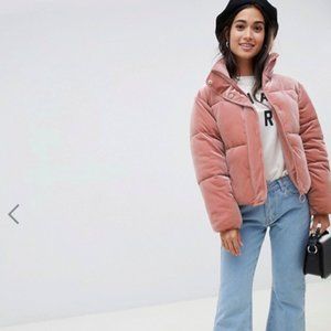 ASOS Pink Velvet Puffer